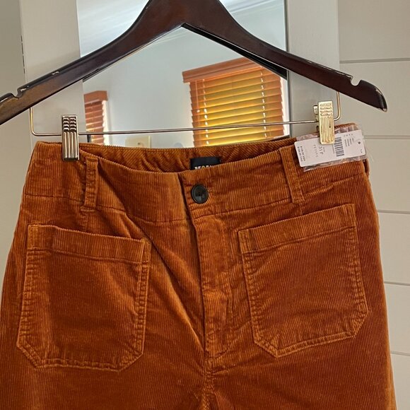 NWT 31P Bronze - Colette Cropped Wide Leg Pants Maeve Corduroy - Anthropologie - Picture 3 of 8